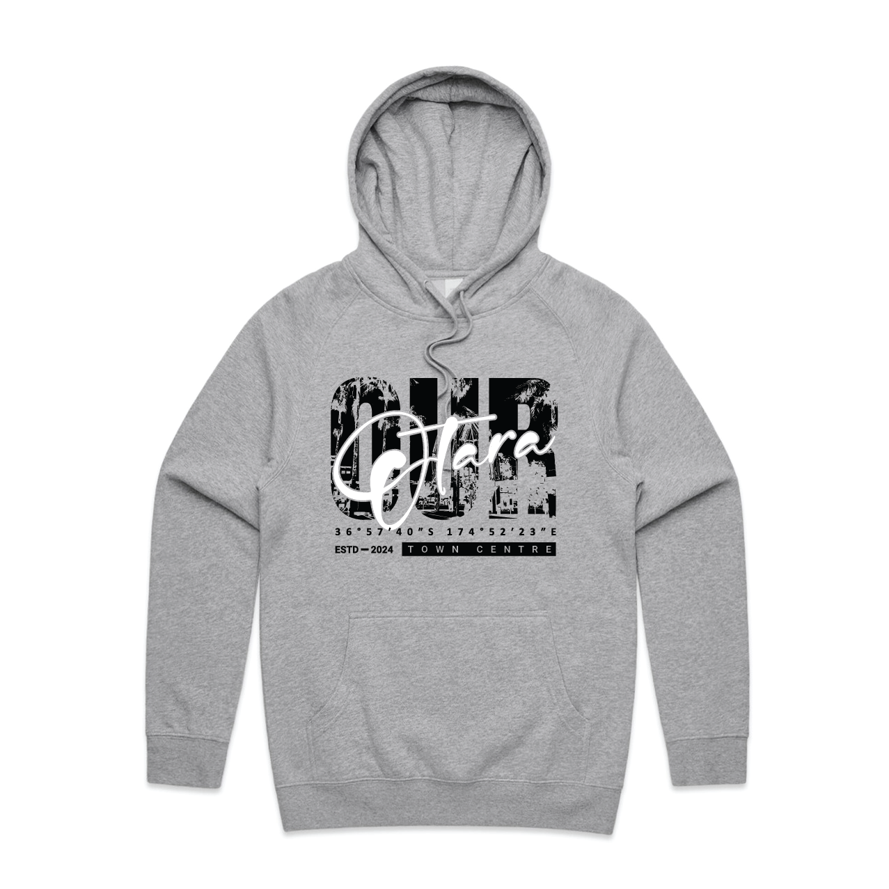Town Centre Hoodie – Grey Face